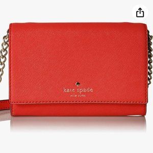 Kate Spade NY Cedar Street Cami Leather Convertible Crossbody Bag in Apple Jelly
